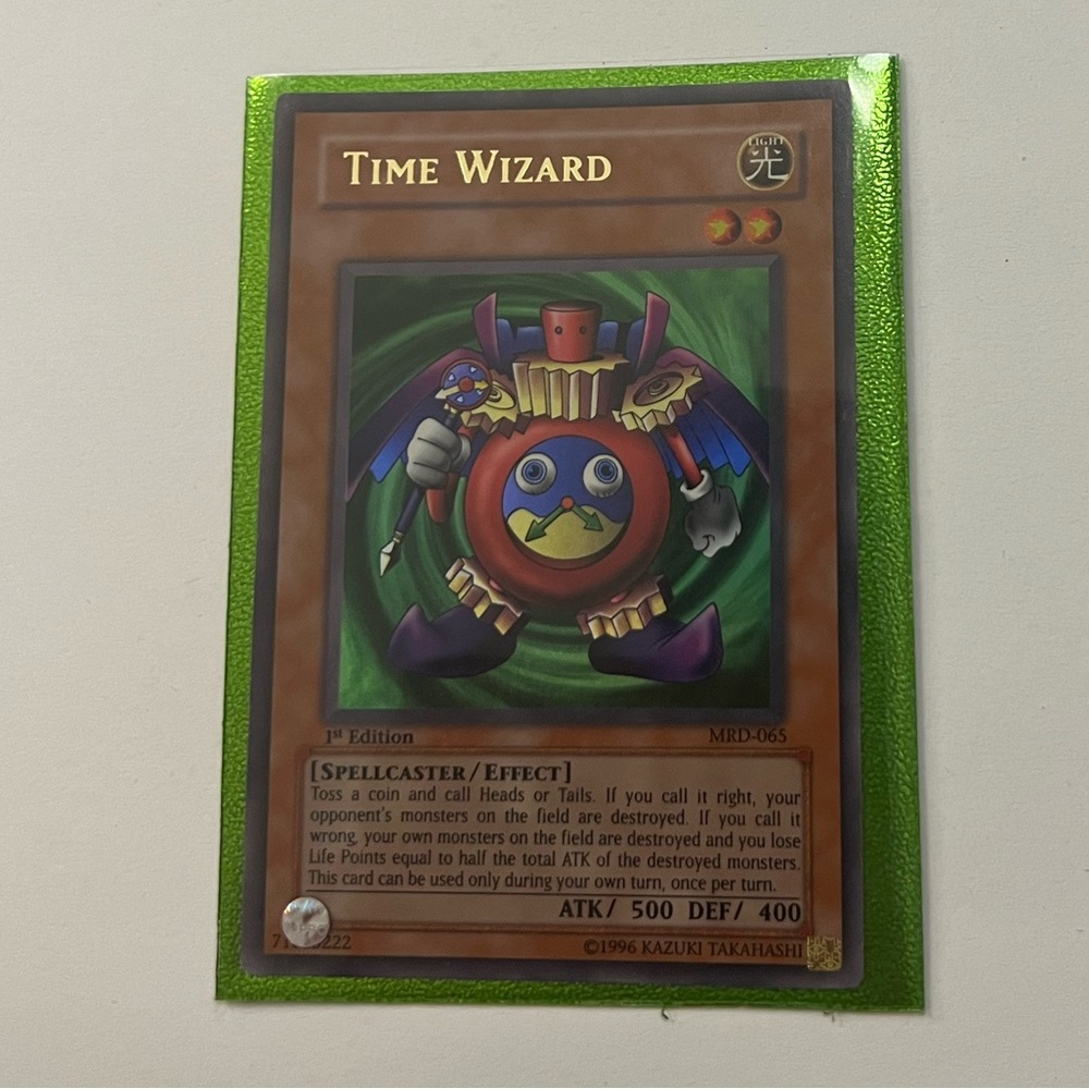 Yu-Gi-Oh 1st Edition Ultra Rare MRD-065 Time Wizard Card